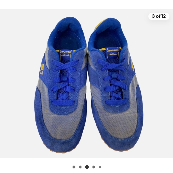 Starter Classic Men's Vintage Shoes Size 9.5 - Belgium 2517830 Blue Yellow - Picture 3 of 11